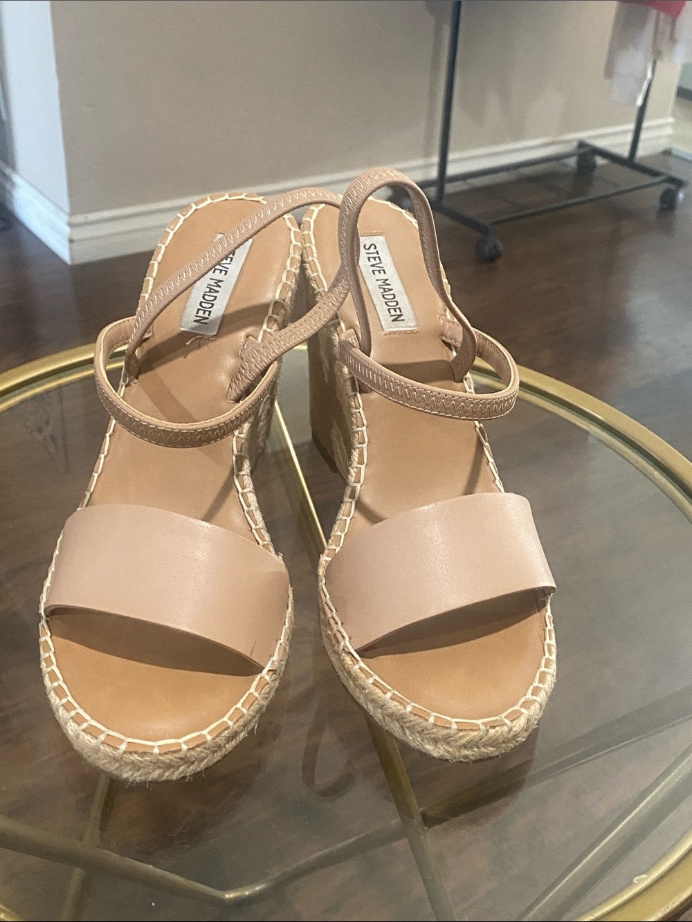 Steve Madden Blush Espadrille Wedge Sandals